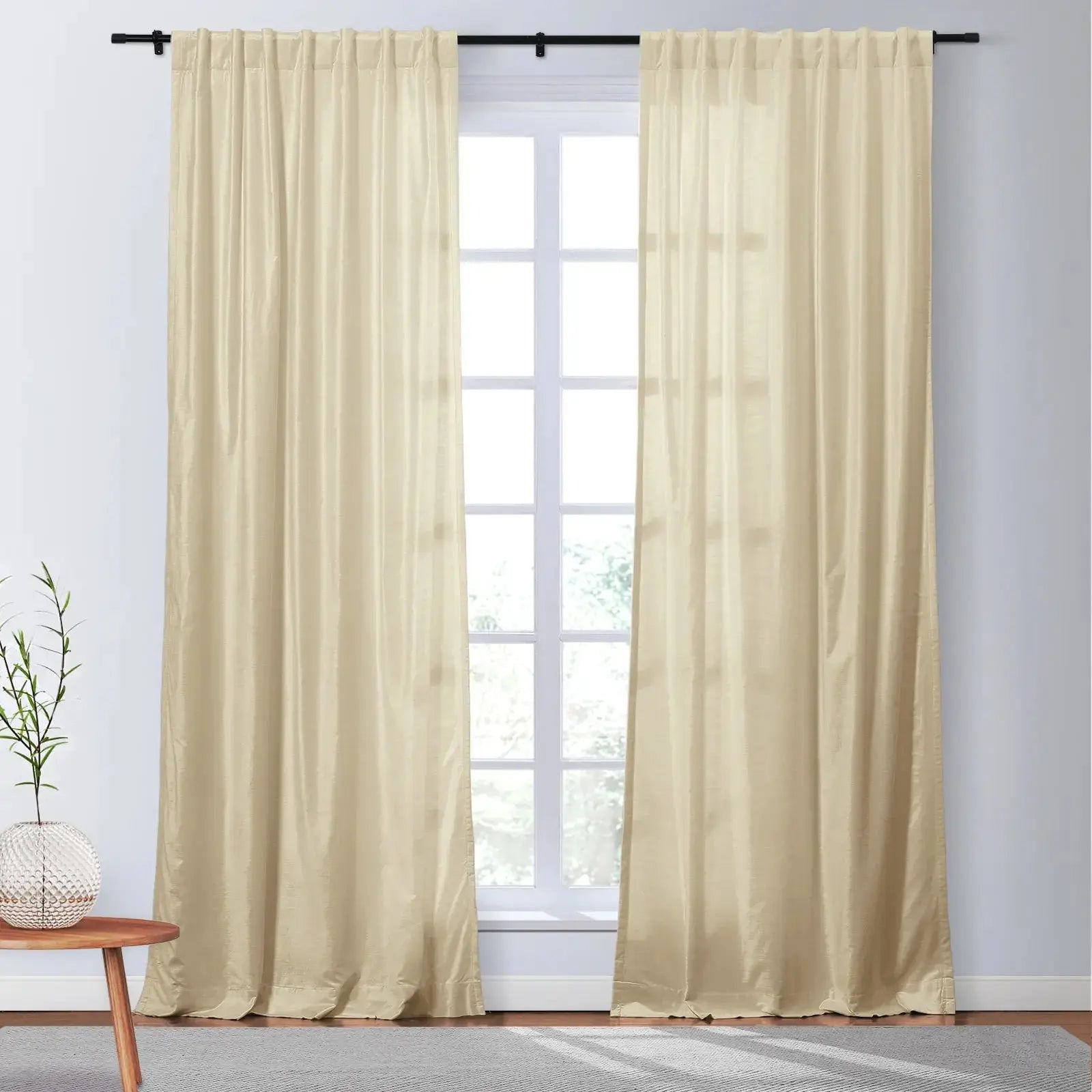 Veda Luster Cotton Velvet Drapery Soft Top SLIDINGCURTAIN