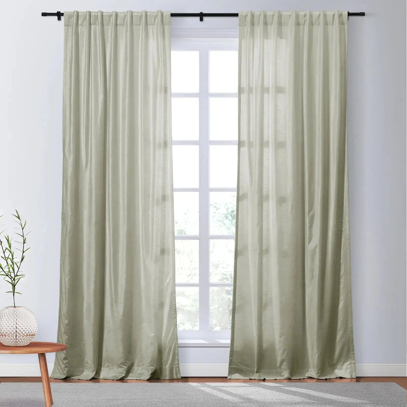 Veda Luster Cotton Velvet Drapery Soft Top SLIDINGCURTAIN