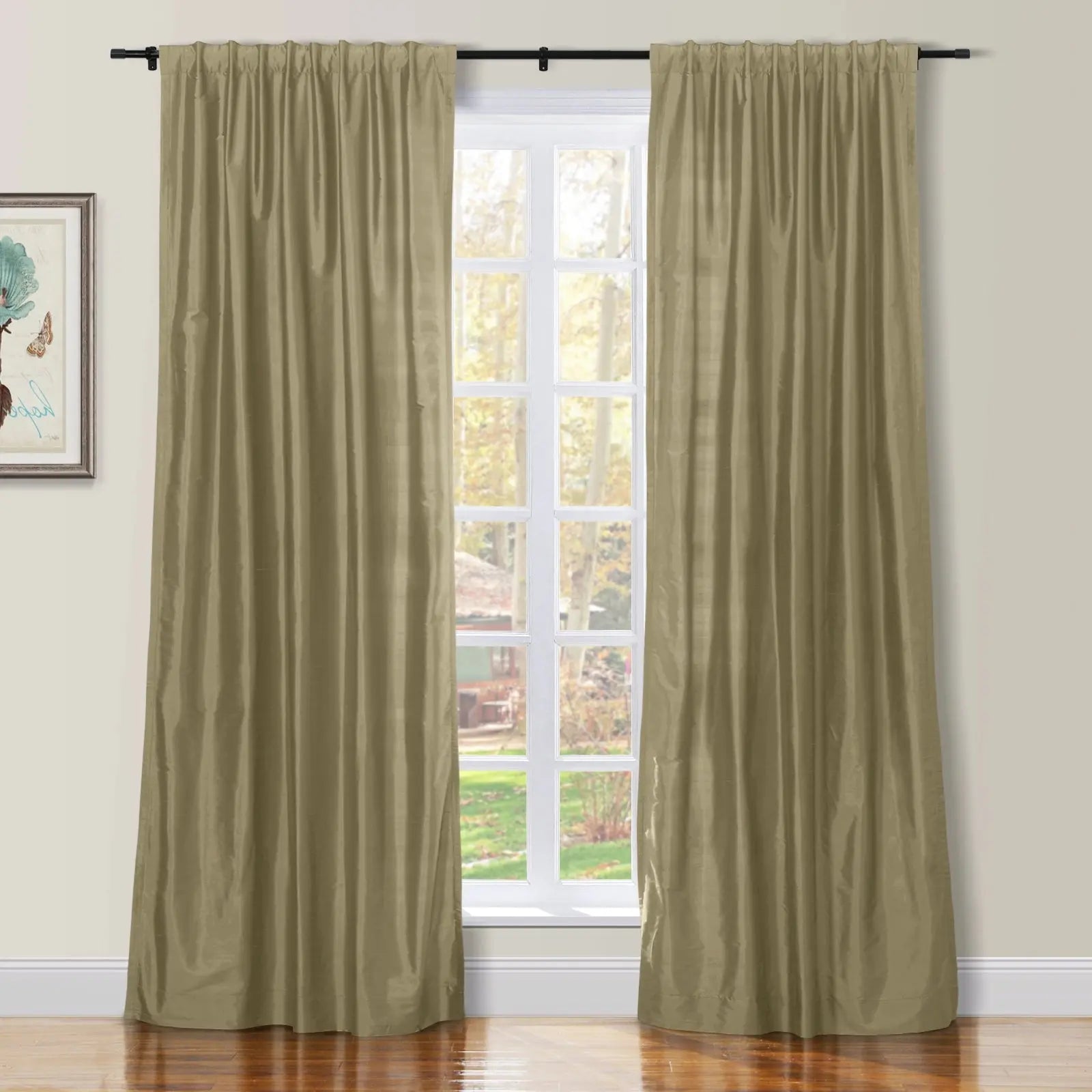 Selman Dupioni Silk Drapery Soft Top SLIDINGCURTAIN