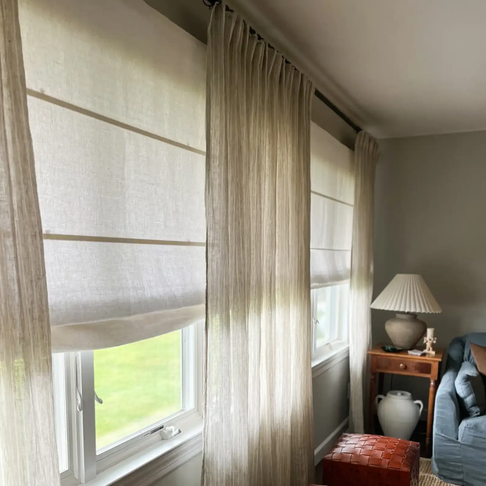 Patti Belgian Linen Cordless Roman Shade