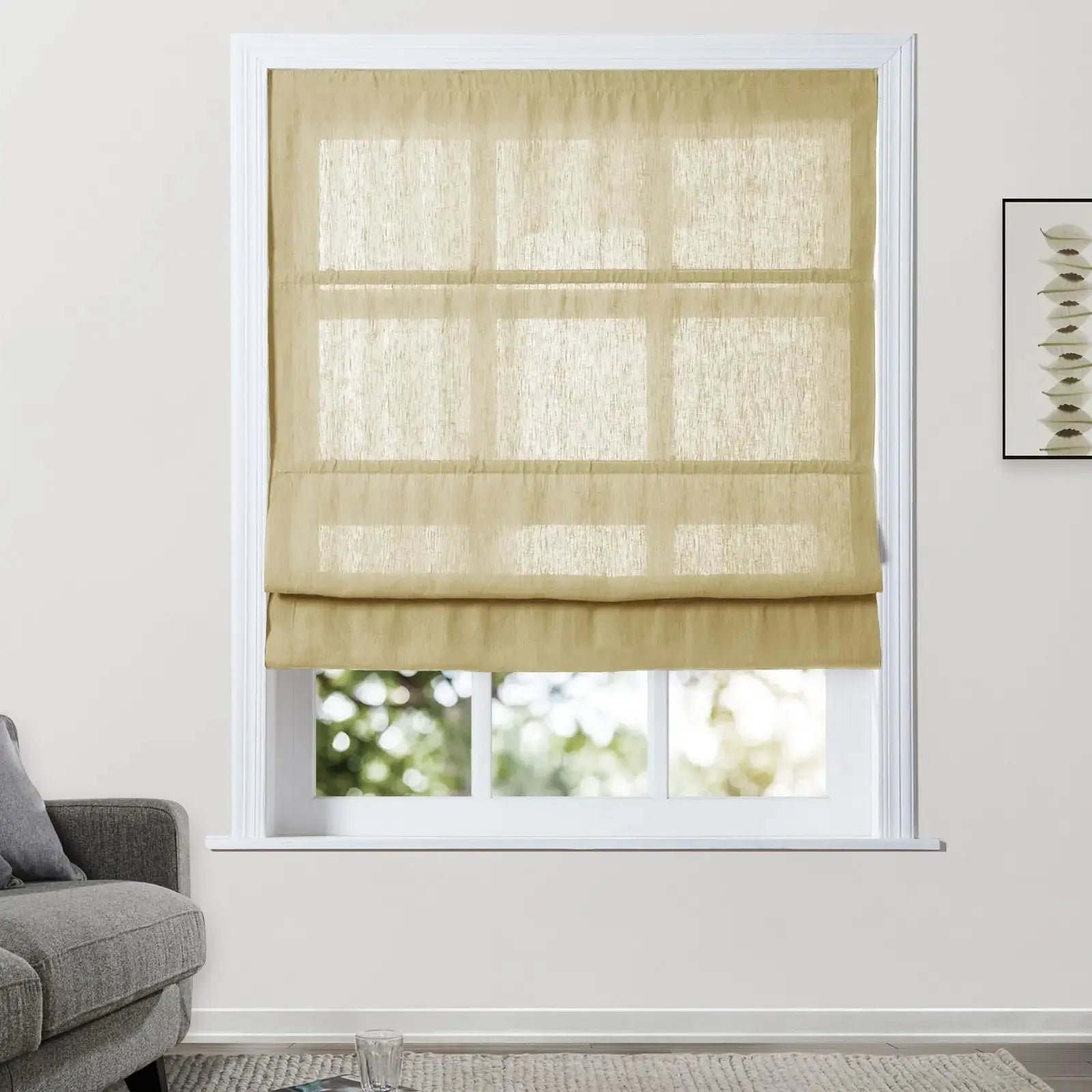 Patti Belgian Linen Cordless Roman Shade