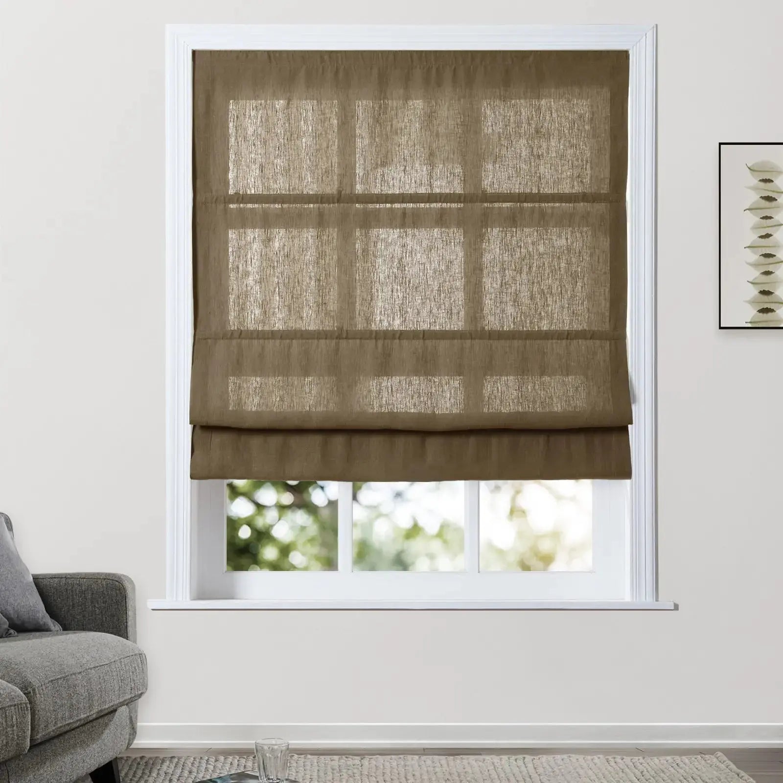 Patti Belgian Linen Cordless Roman Shade