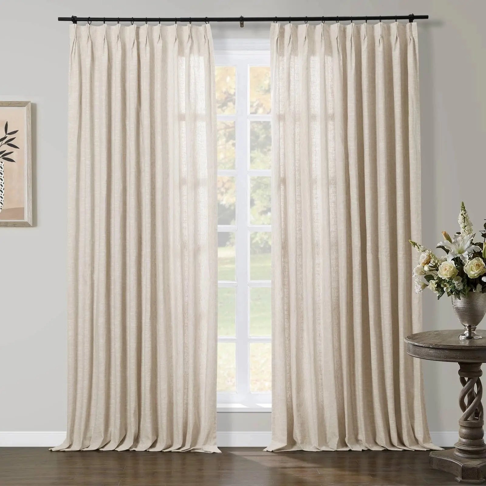 Jawara Luxury Linen Cotton Curtain Pleated