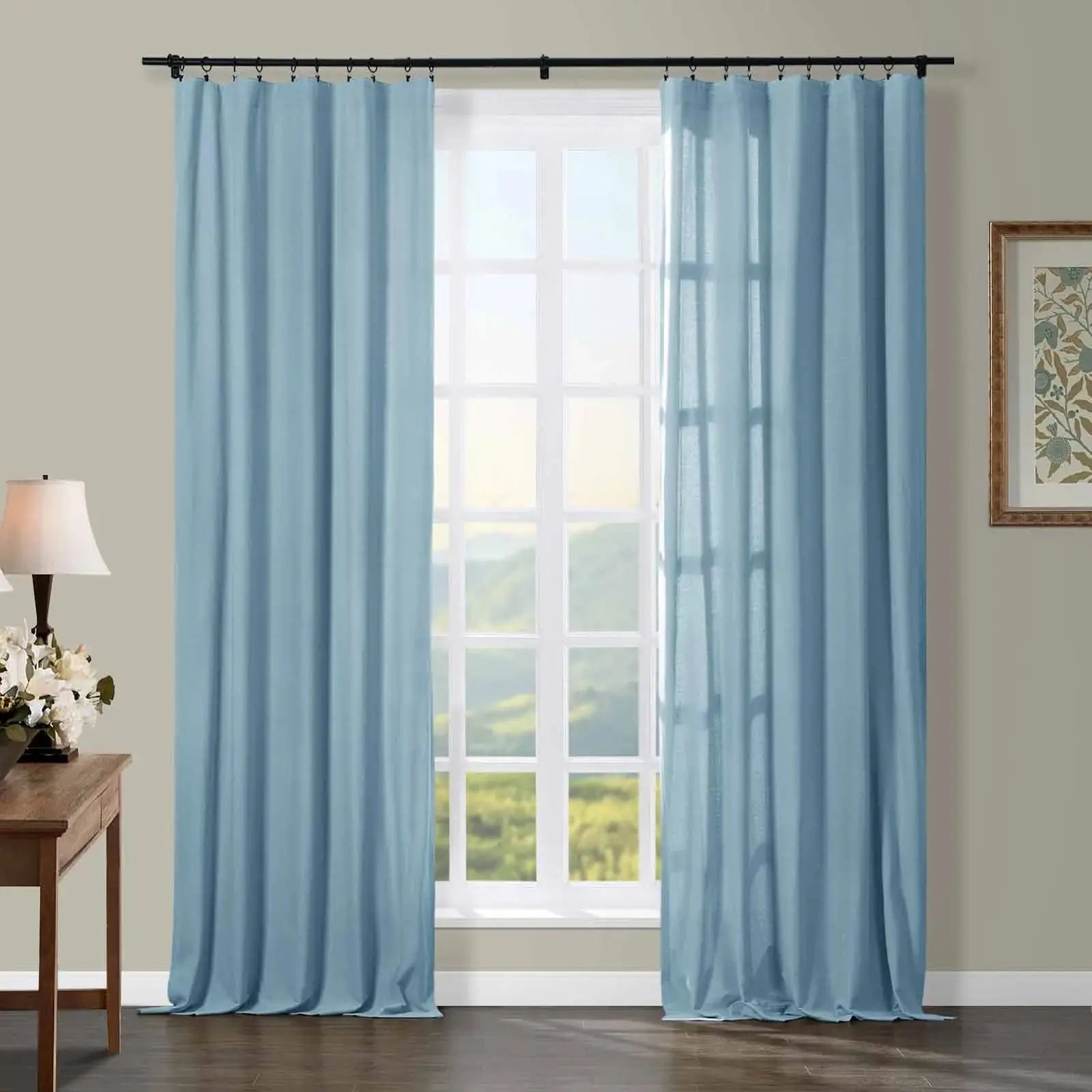 Broad 100% Cotton Plain Weave Curtain Soft Top SLIDINGCURTAIN