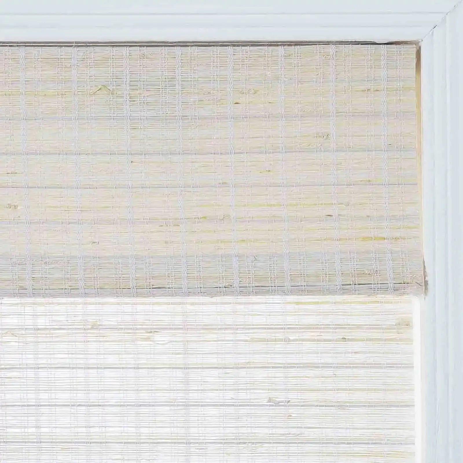 Rae Natural Ramie Flax Woven Wood Shades - Series C