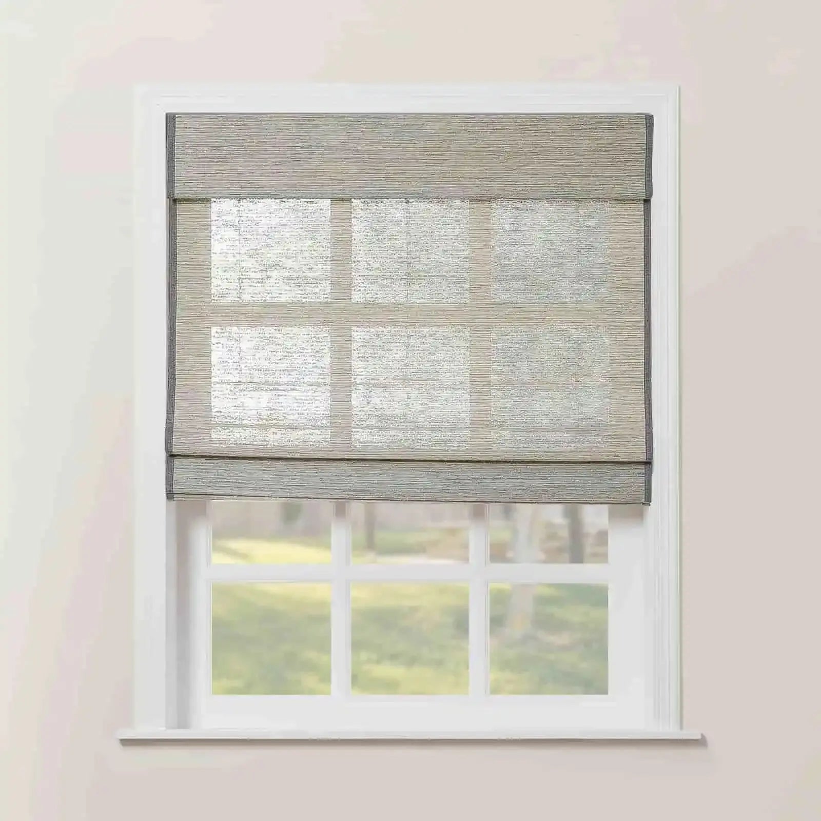 Rae Natural Kenaf Woven Wood Shades - Light Khaki