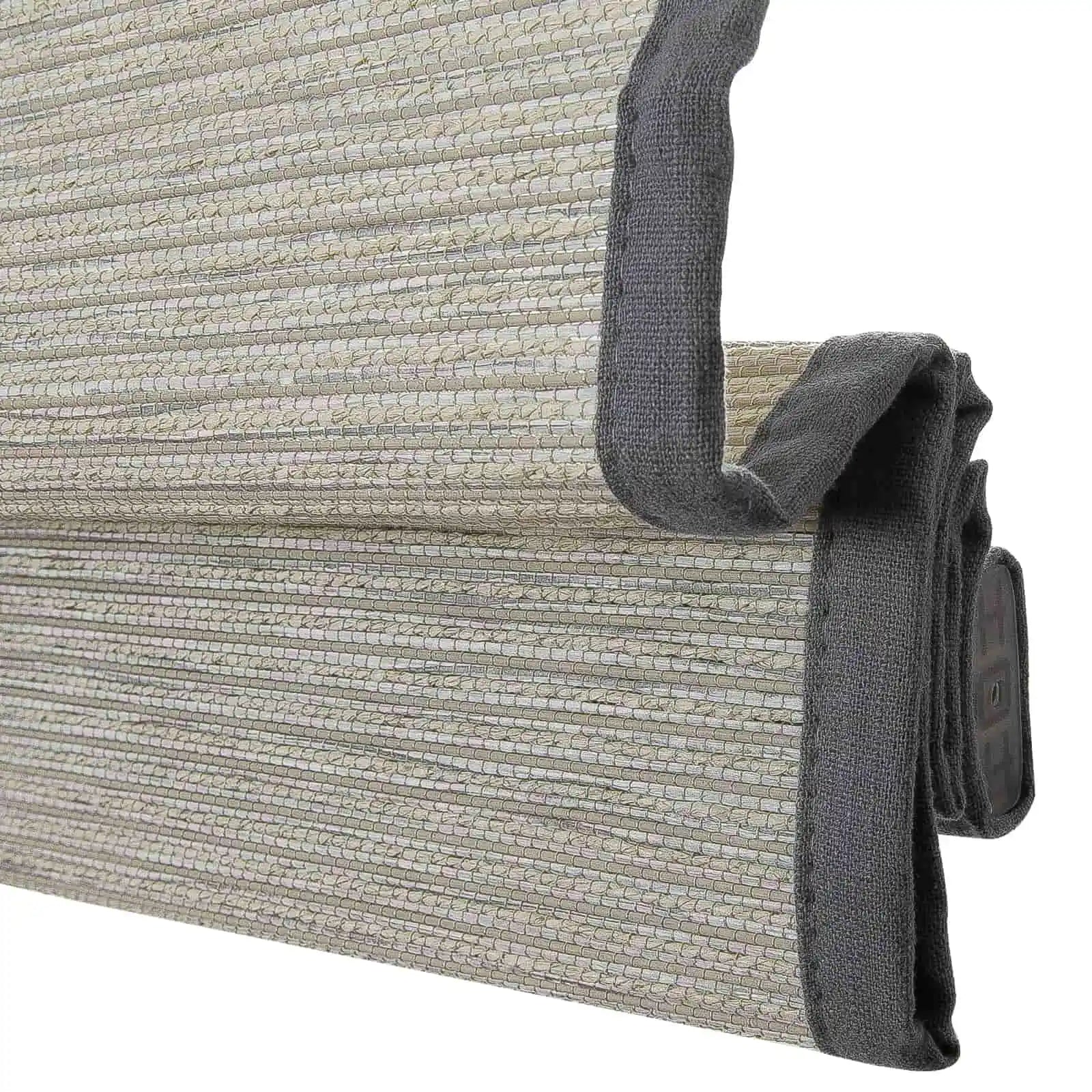 Rae Natural Kenaf Woven Wood Shades - Light Khaki