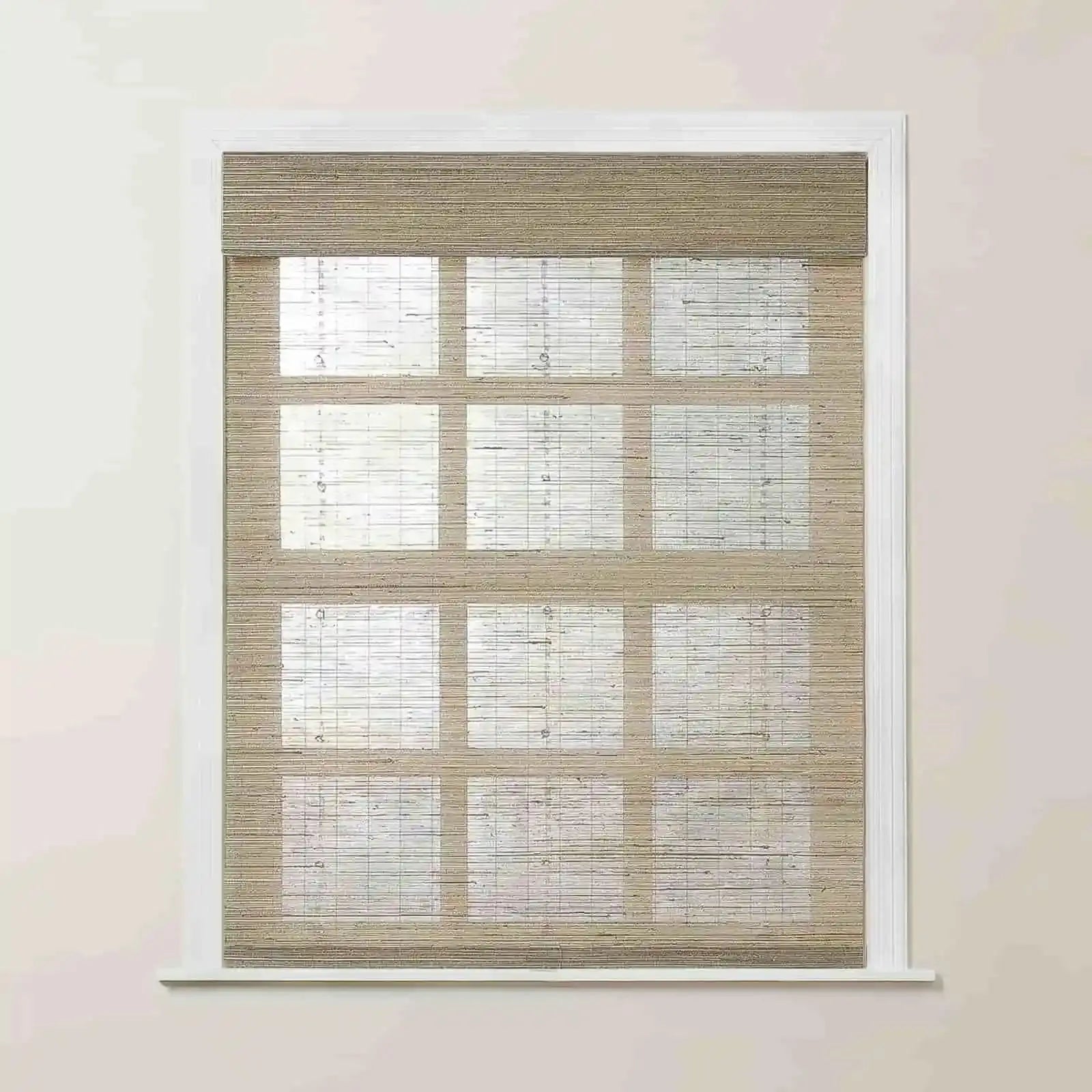 Rae Natural Ramie Flax Woven Wood Shades - Series C