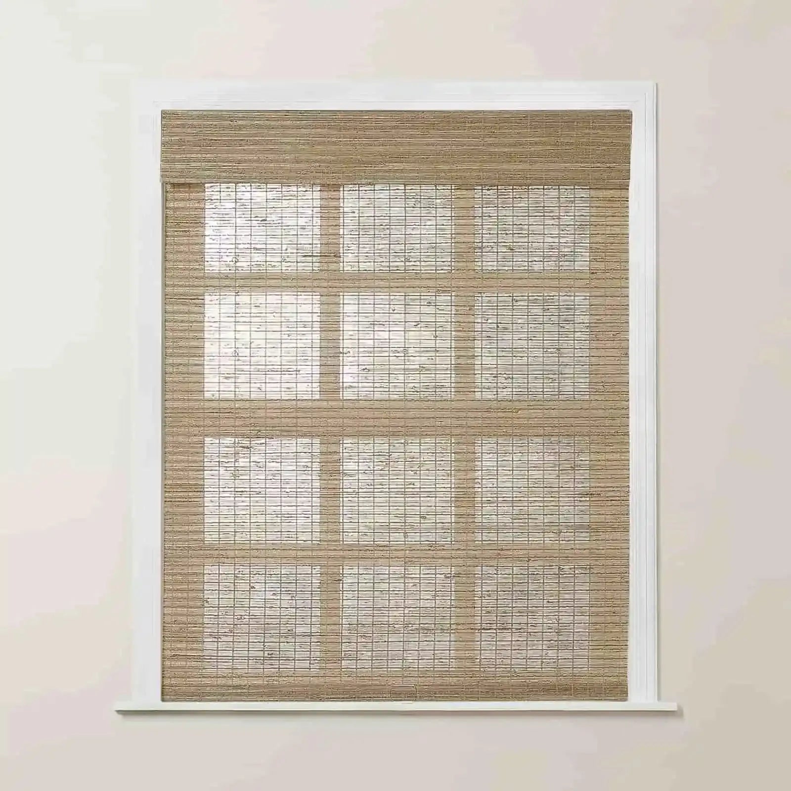 Rae Natural Ramie Flax Woven Wood Shades - Series C