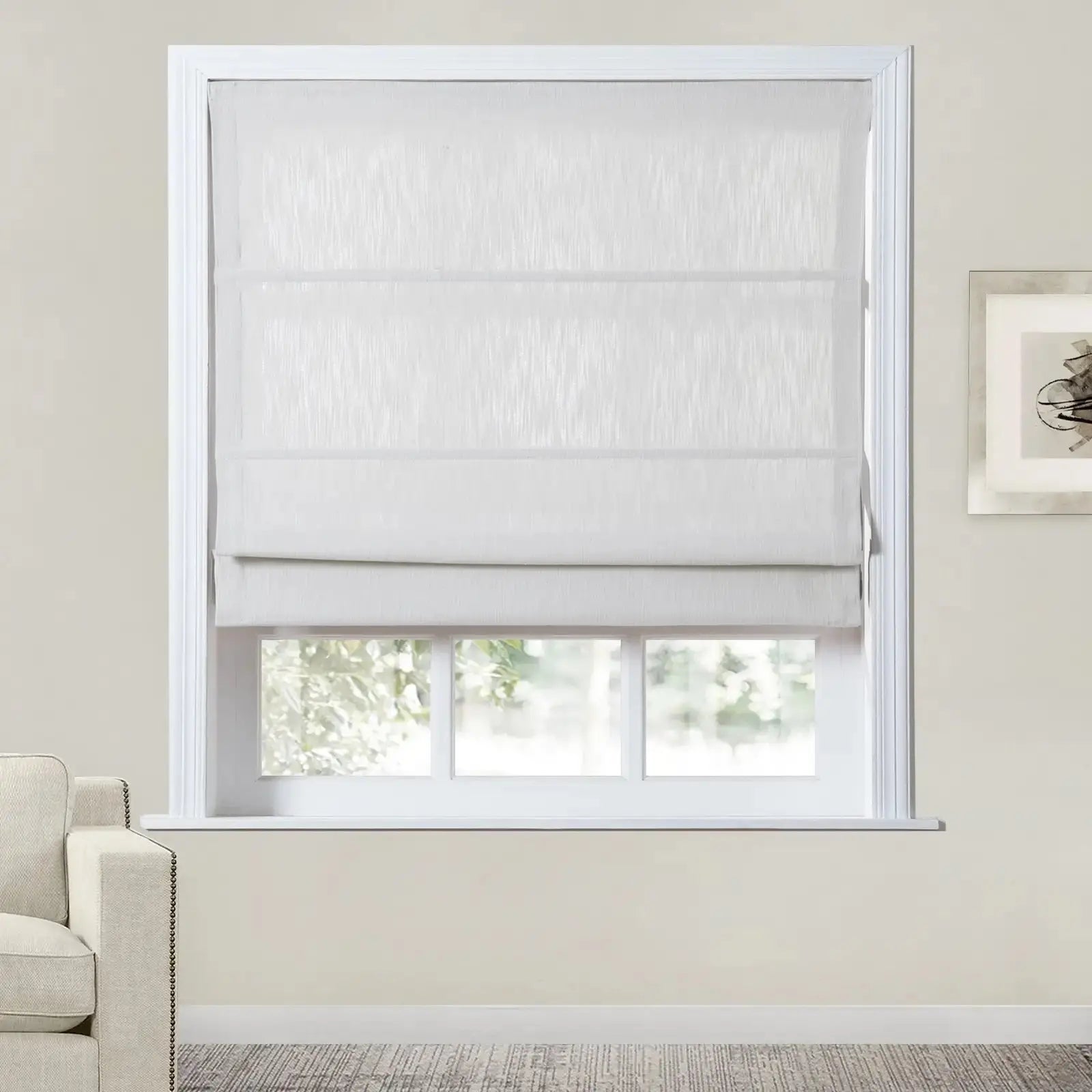 Cloe Cotton Blend Cordless Roman Shade