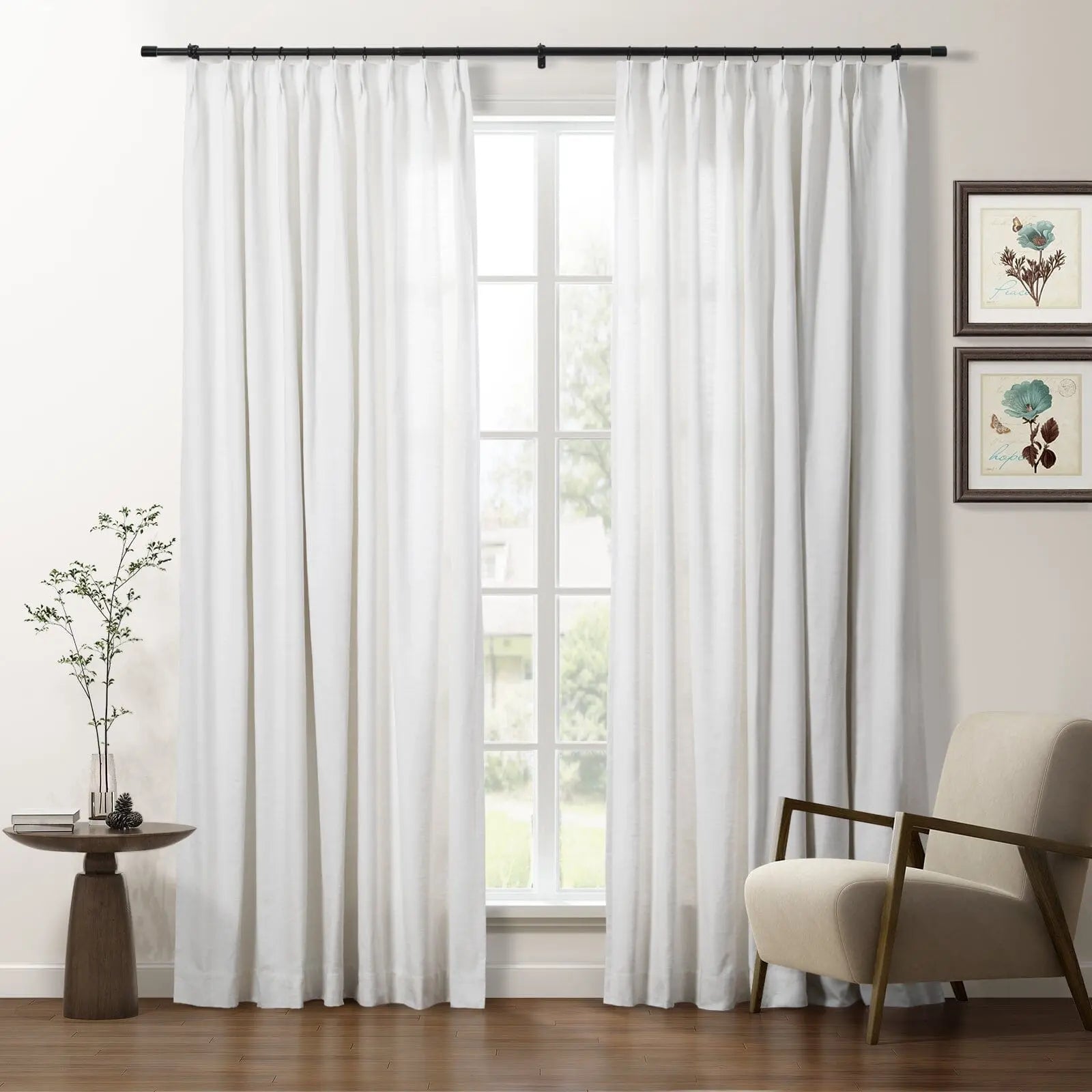 Cotton Blend Drapery Pleated | Cloe SLIDINGCURTAIN