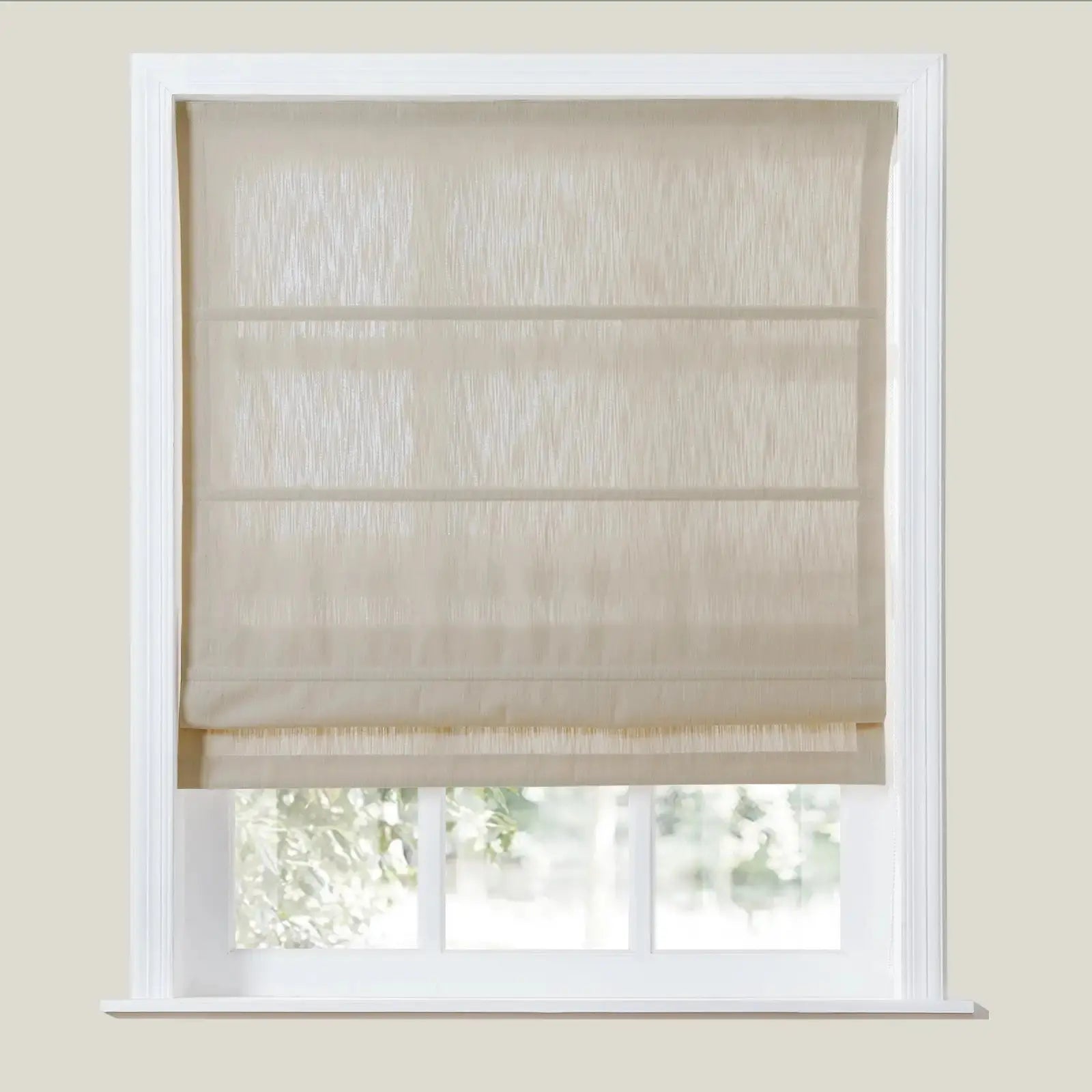 Cloe Cotton Blend Roman Shade Cord Lift SLIDINGCURTAIN