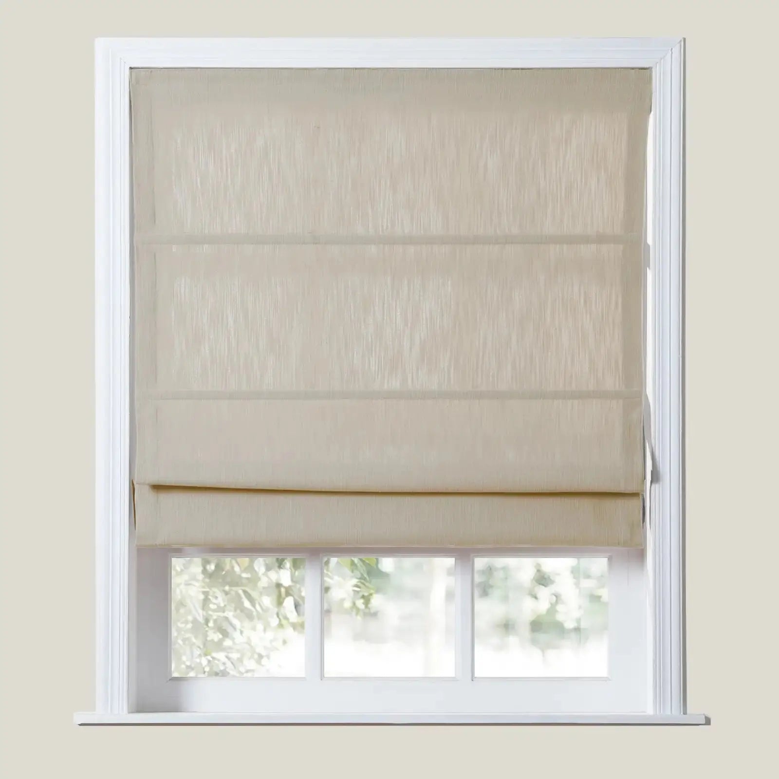 Cloe Cotton Blend Cordless Roman Shade SLIDINGCURTAIN