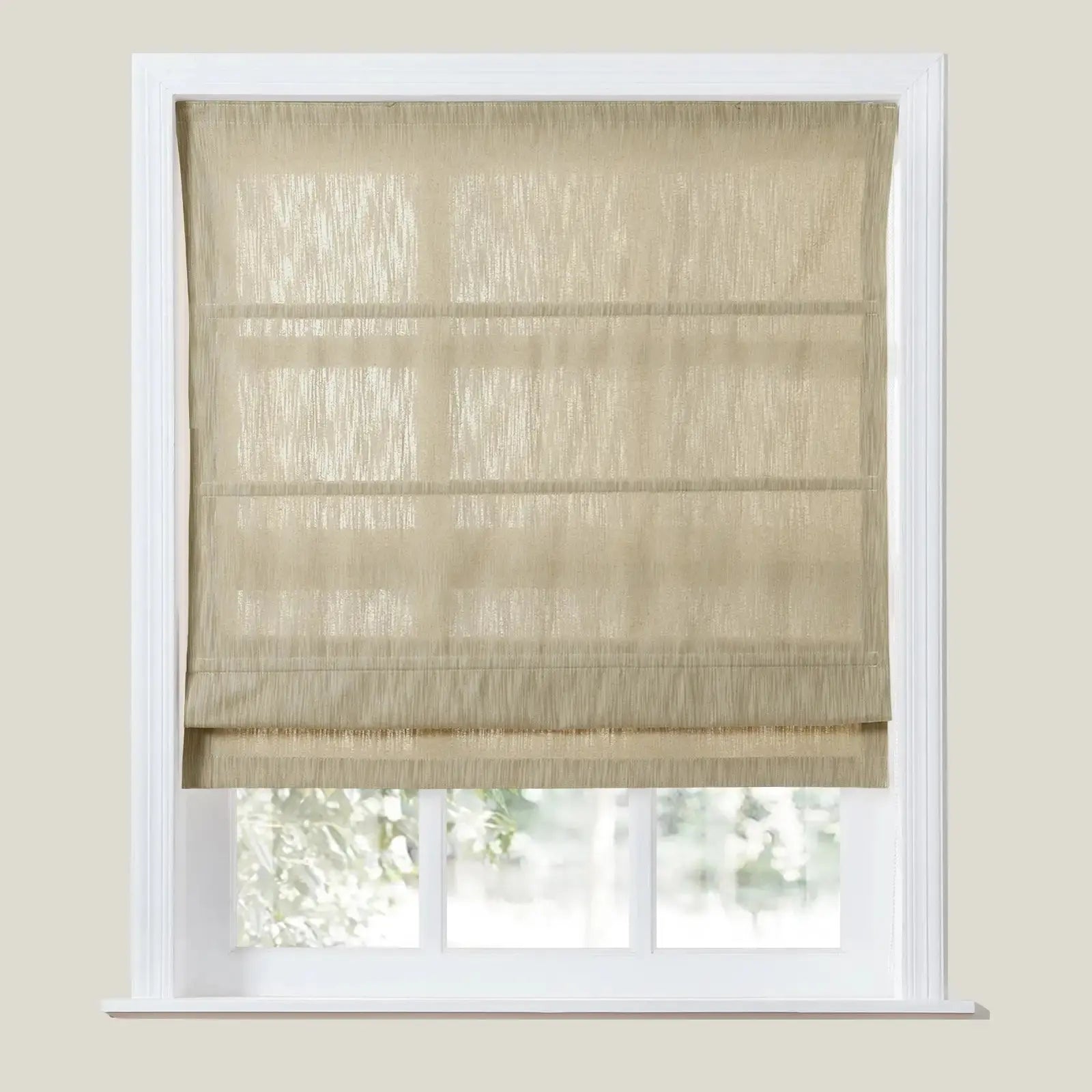 Cloe Cotton Blend Roman Shade Cord Lift SLIDINGCURTAIN