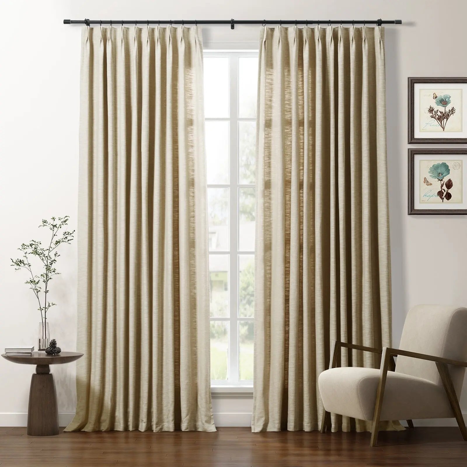 Cotton Blend Drapery Pleated | Cloe SLIDINGCURTAIN