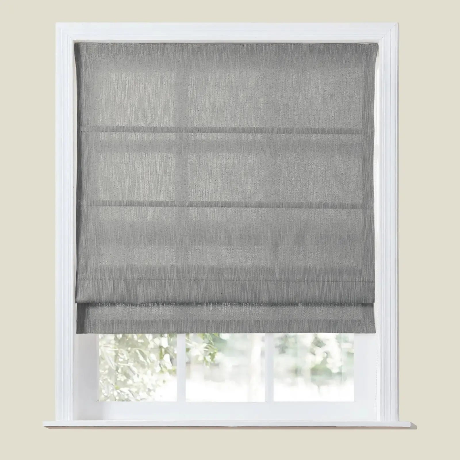 Cloe Cotton Blend Roman Shade Cord Lift SLIDINGCURTAIN