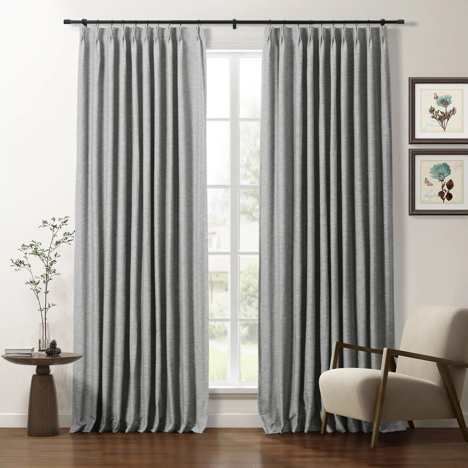 Cotton Blend Drapery Pleated | Cloe SLIDINGCURTAIN