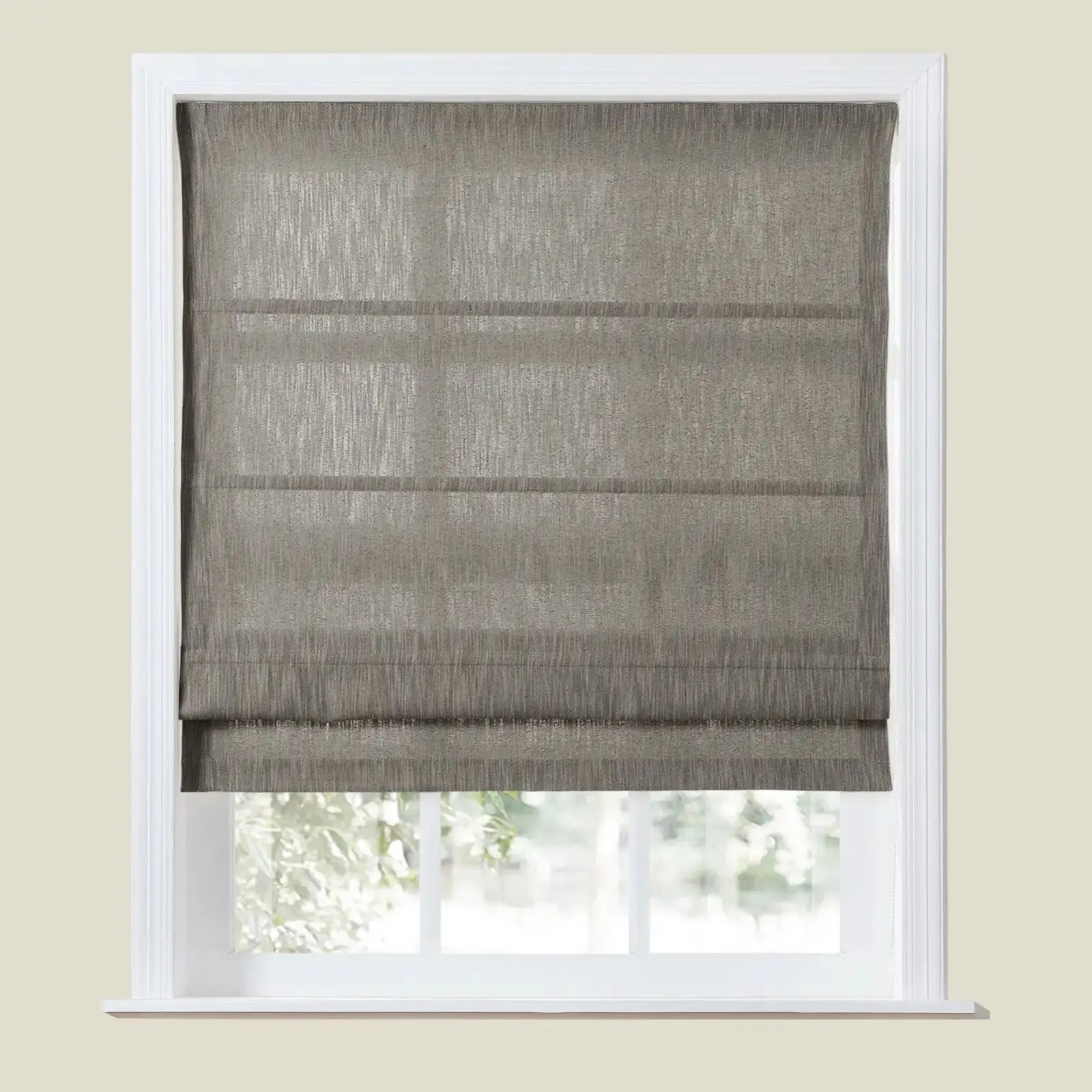 Cloe Cotton Blend Roman Shade Cord Lift SLIDINGCURTAIN