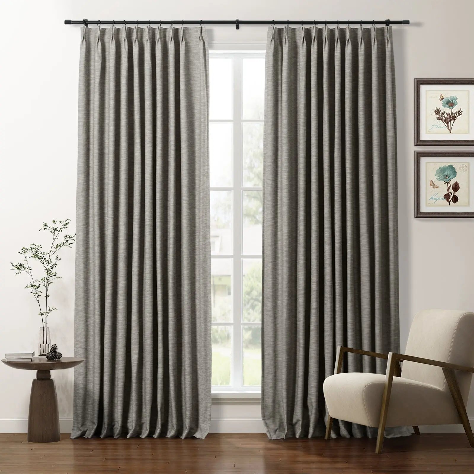 Cotton Blend Drapery Pleated | Cloe SLIDINGCURTAIN