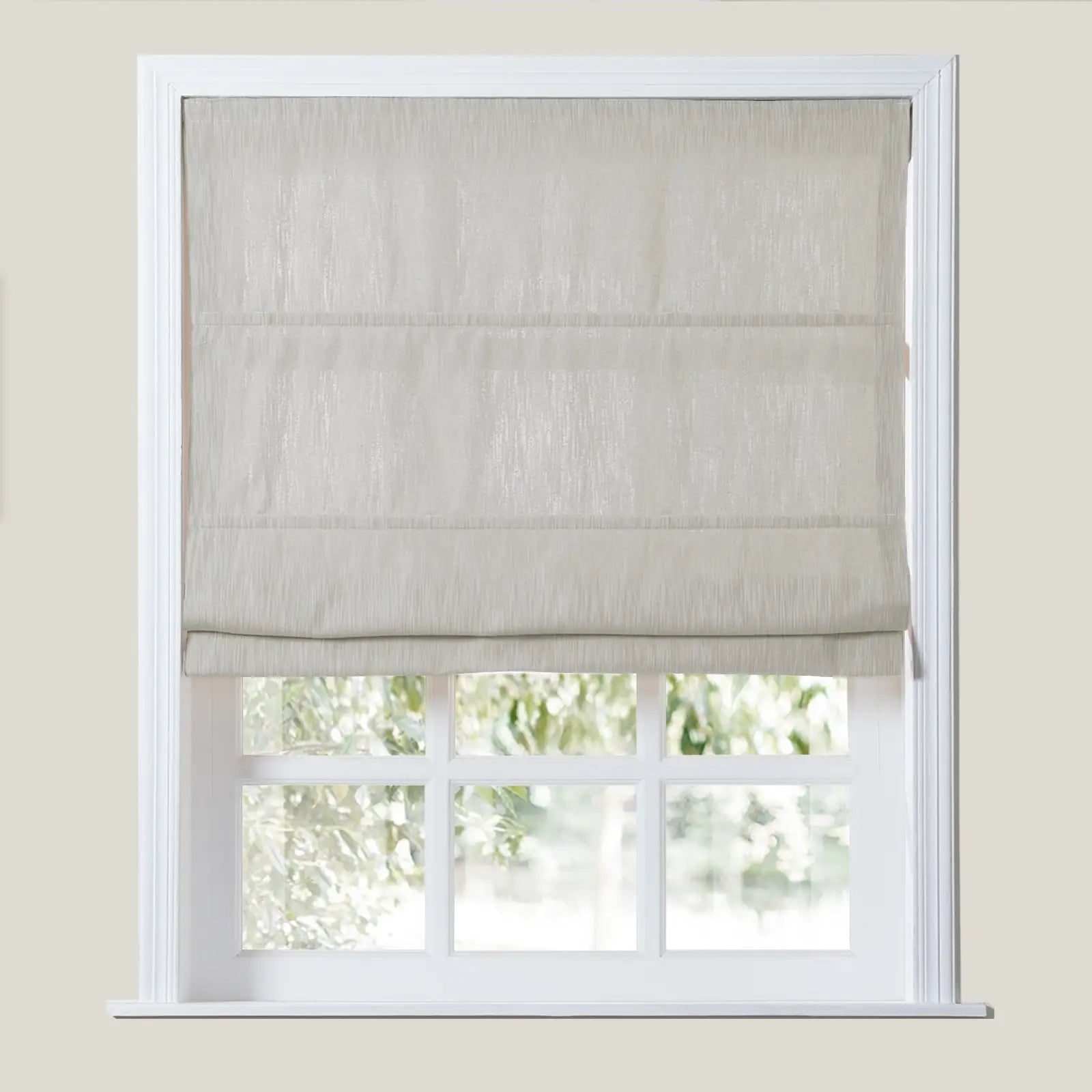 Cloe Cotton Blend Cordless Roman Shade Plus Size SLIDINGCURTAIN