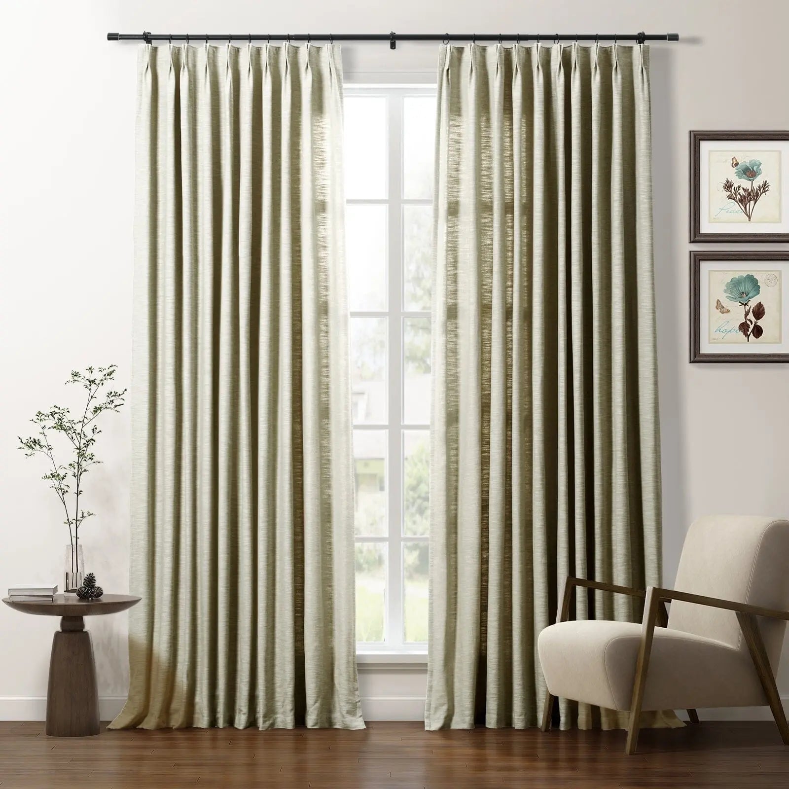 Cotton Blend Drapery Pleated | Cloe SLIDINGCURTAIN