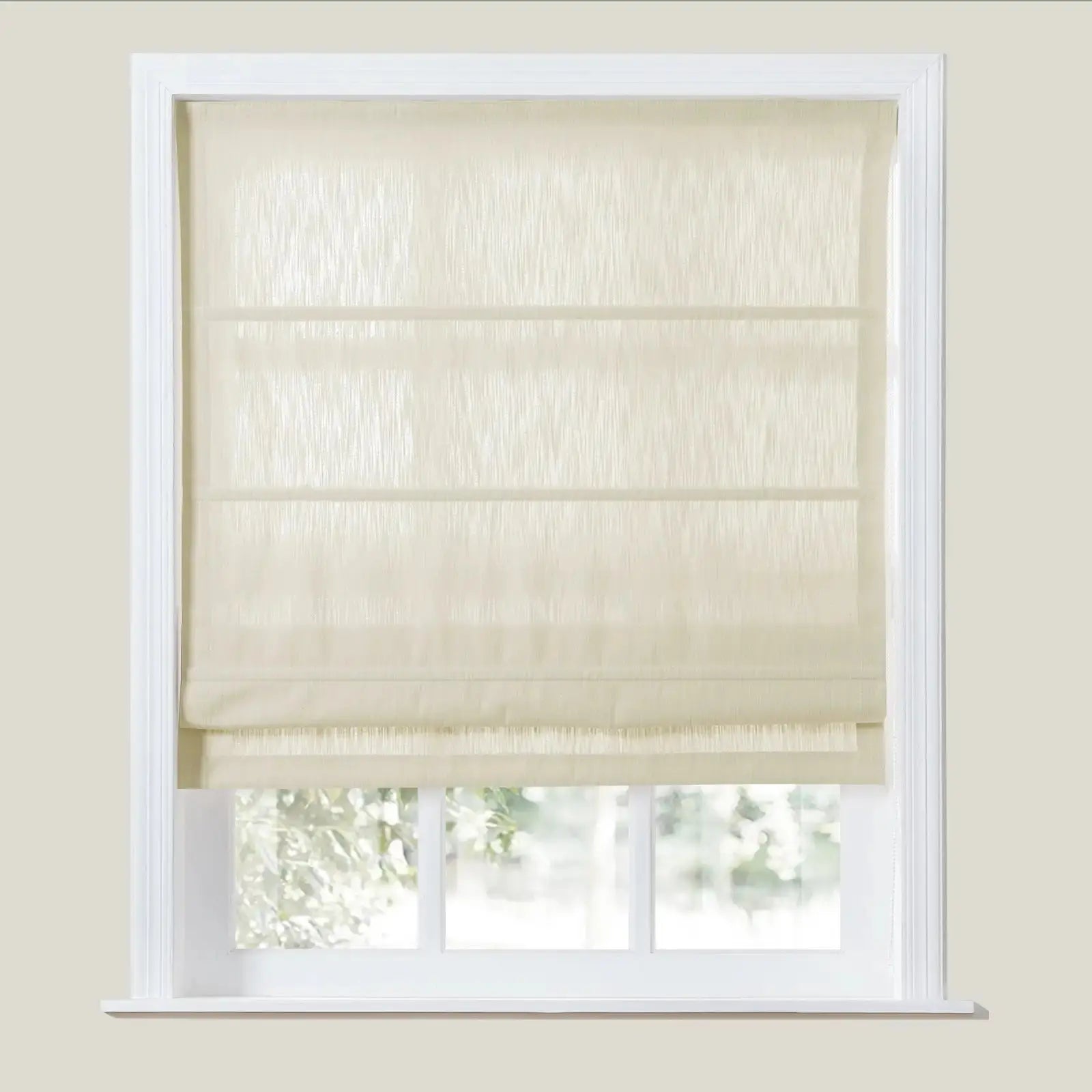 Cloe Cotton Blend Roman Shade Cord Lift SLIDINGCURTAIN