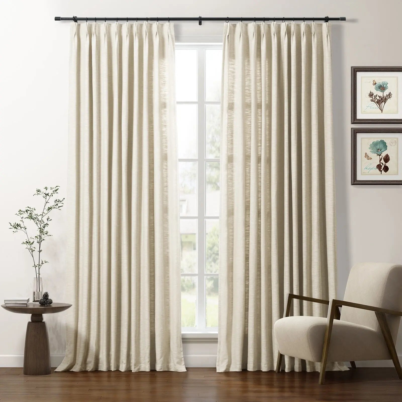 Cotton Blend Drapery Pleated | Cloe SLIDINGCURTAIN