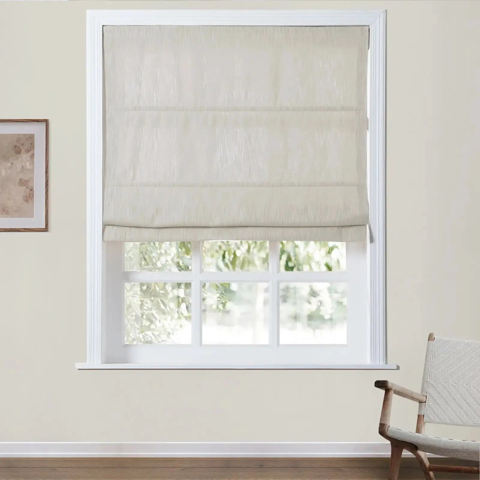 Cloe Cotton Blend Cordless Roman Shade