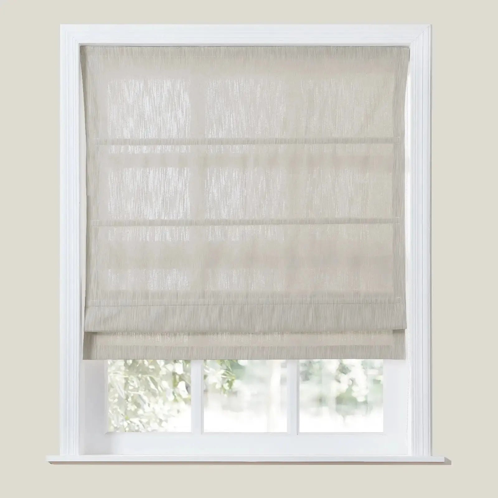 Cloe Cotton Blend Roman Shade Cord Lift SLIDINGCURTAIN