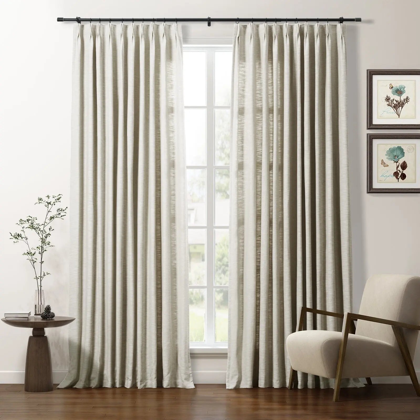 Cotton Blend Drapery Pleated | Cloe SLIDINGCURTAIN