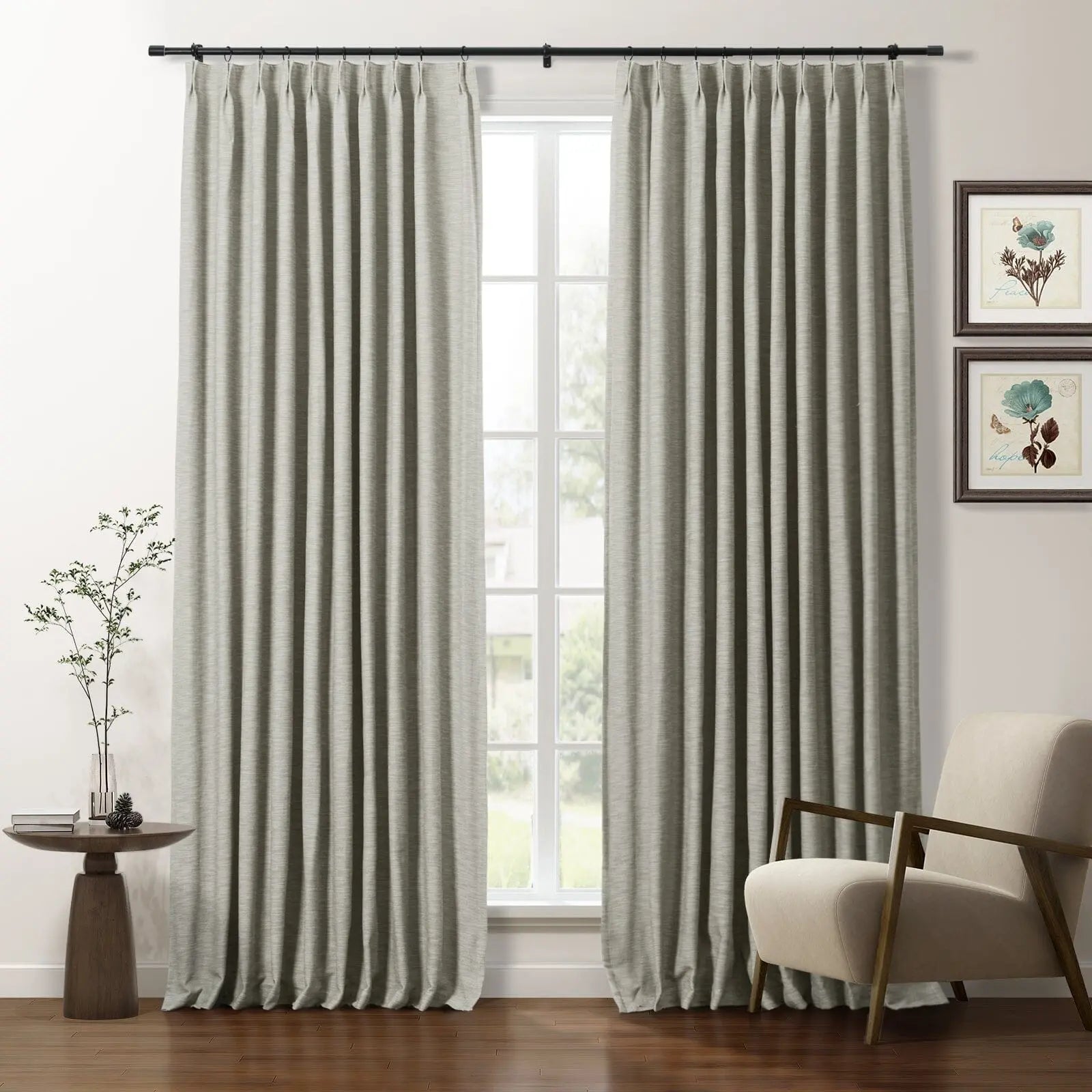 Cotton Blend Drapery Pleated | Cloe SLIDINGCURTAIN