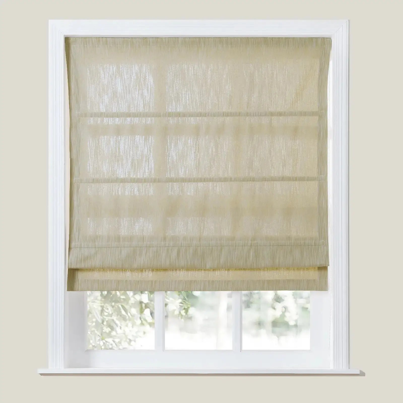 Cloe Cotton Blend Roman Shade Cord Lift SLIDINGCURTAIN