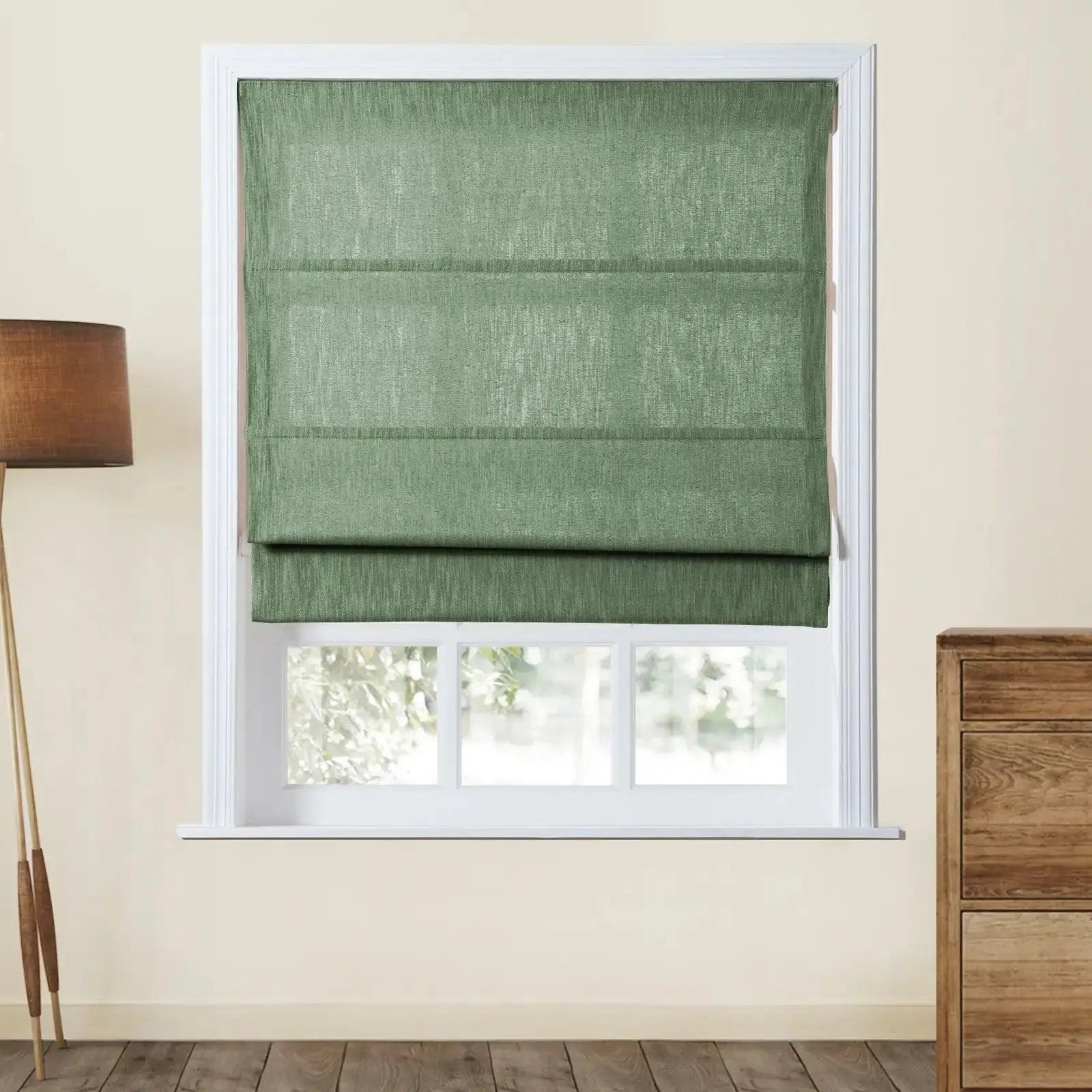 Cloe Cotton Blend Cordless Roman Shade SLIDINGCURTAIN