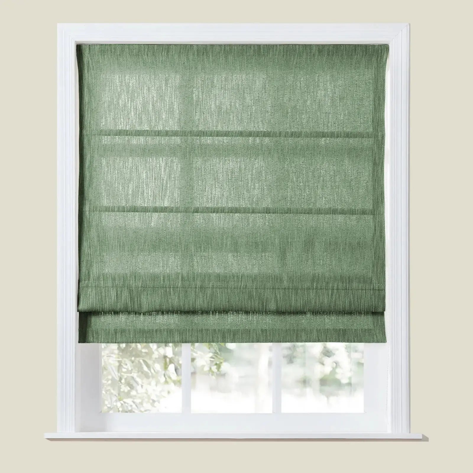 Cloe Cotton Blend Roman Shade Cord Lift SLIDINGCURTAIN