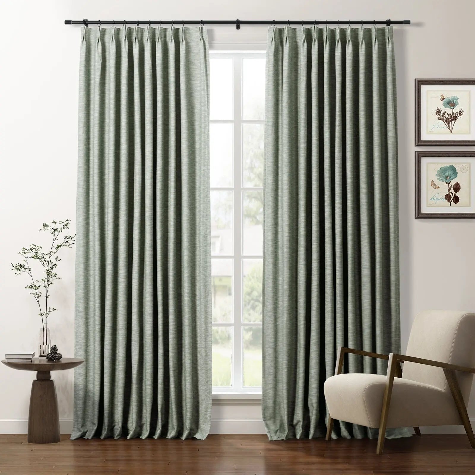 Cotton Blend Drapery Pleated | Cloe SLIDINGCURTAIN