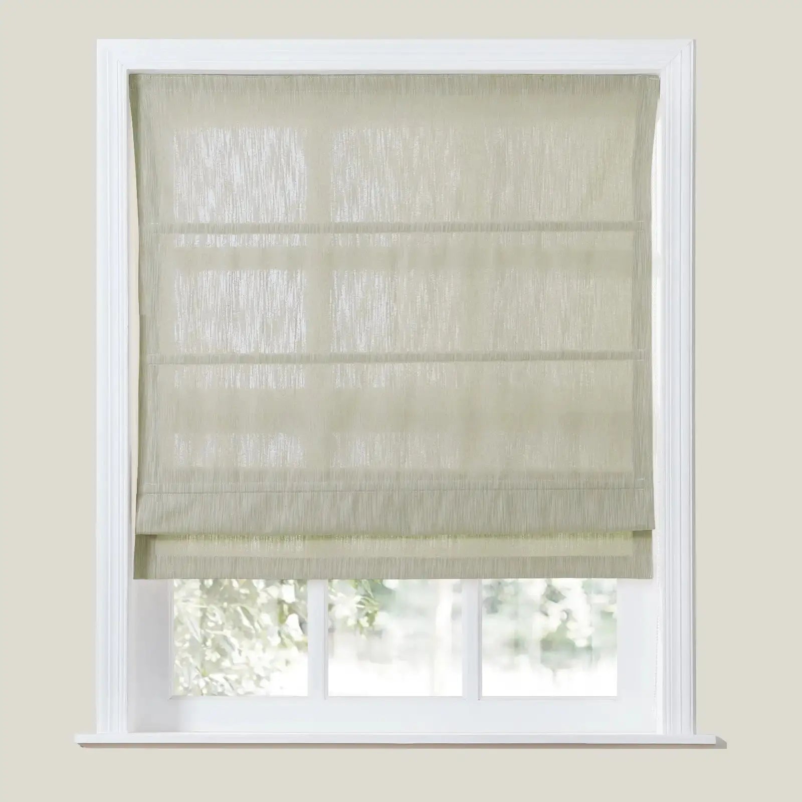 Cloe Cotton Blend Roman Shade Cord Lift SLIDINGCURTAIN