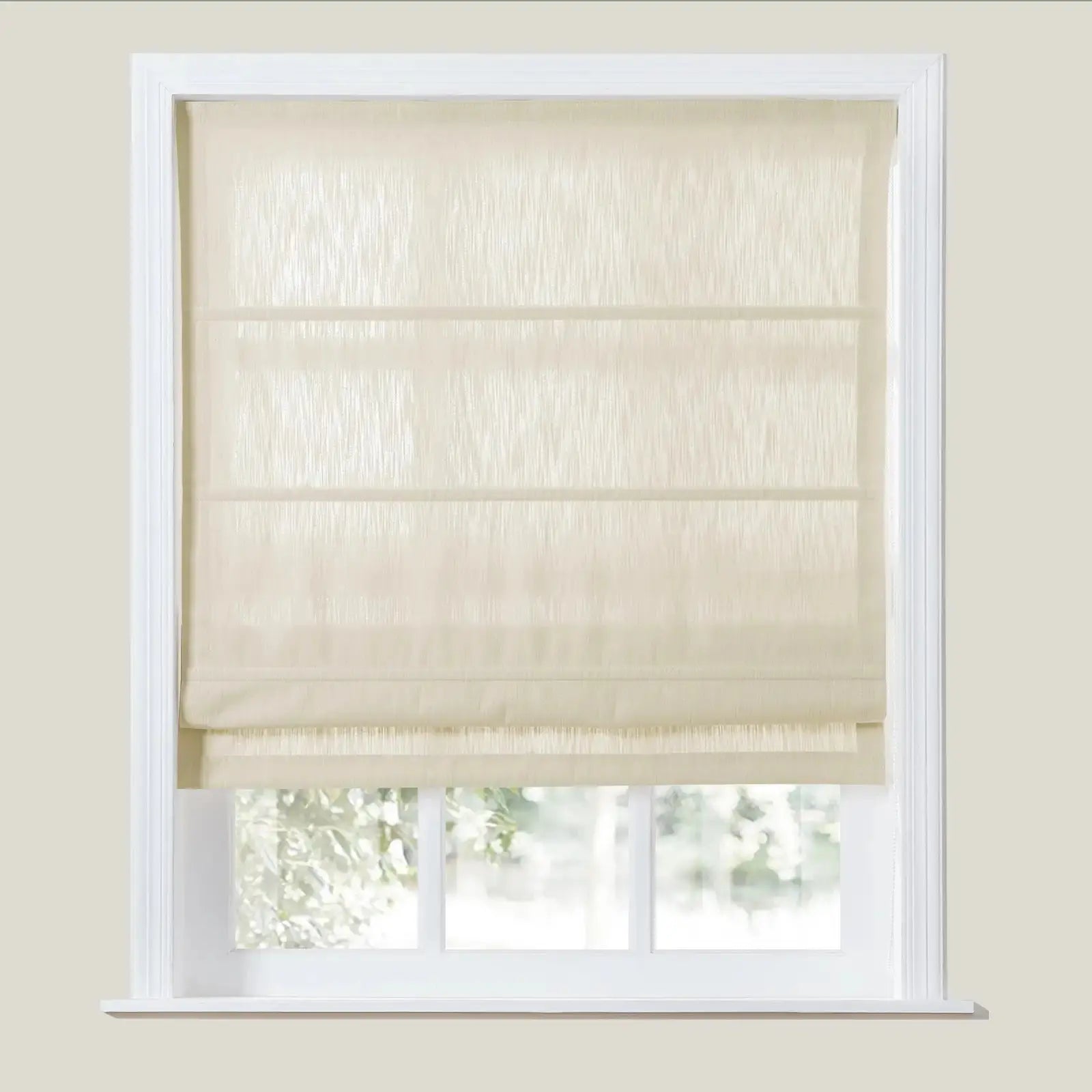 Cloe Cotton Blend Roman Shade Cord Lift SLIDINGCURTAIN