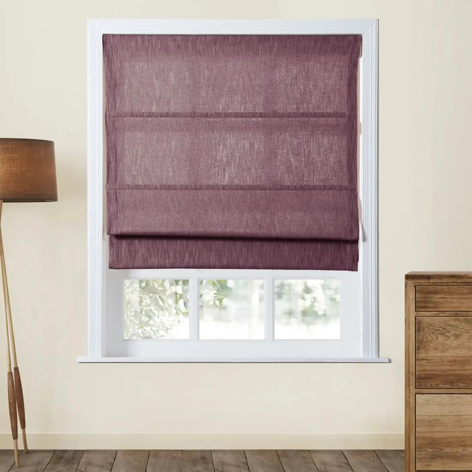 Cloe Cotton Blend Cordless Roman Shade SLIDINGCURTAIN