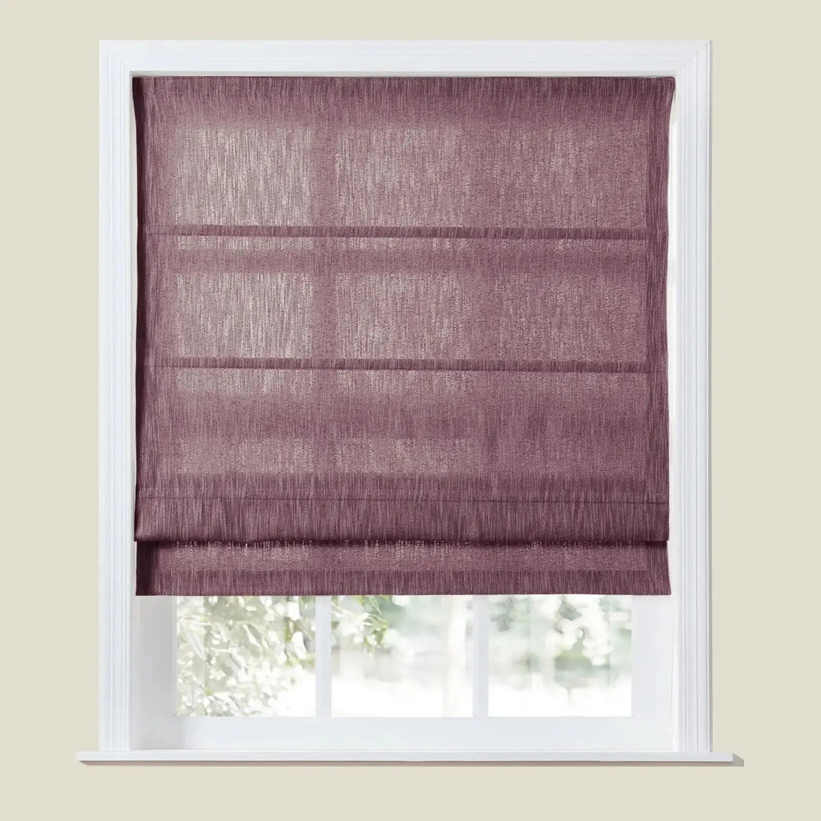 Cloe Cotton Blend Roman Shade Cord Lift SLIDINGCURTAIN