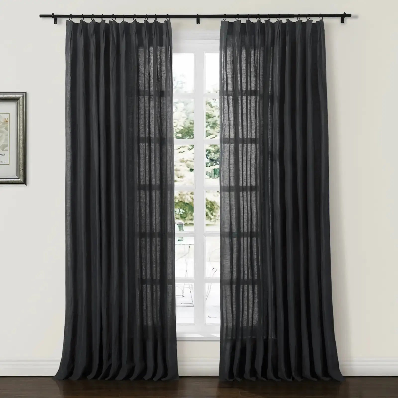 Doris 100% Linen Curtain Pleated SLIDINGCURTAIN