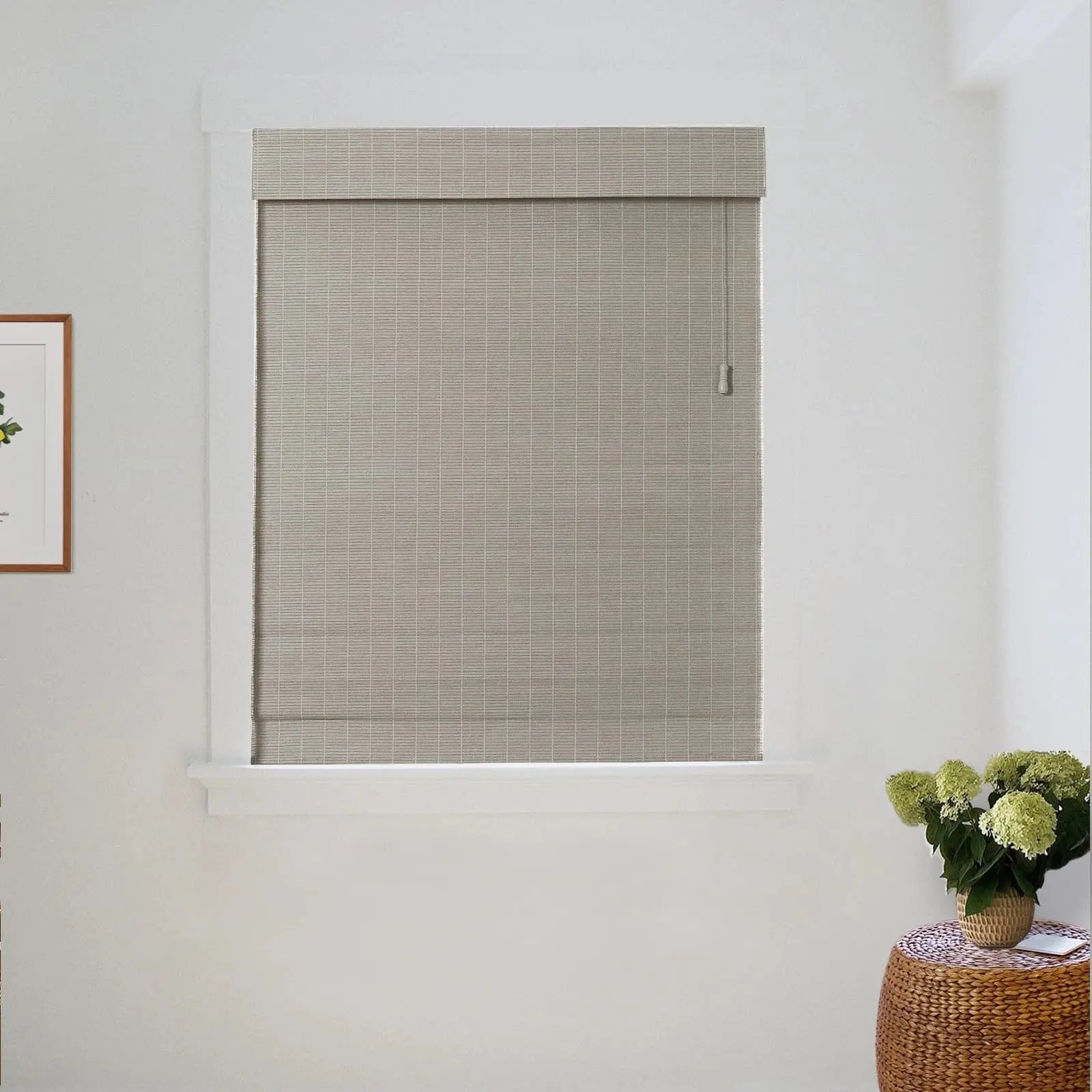 Natural Flax Bamboo Woven Shade - Stone