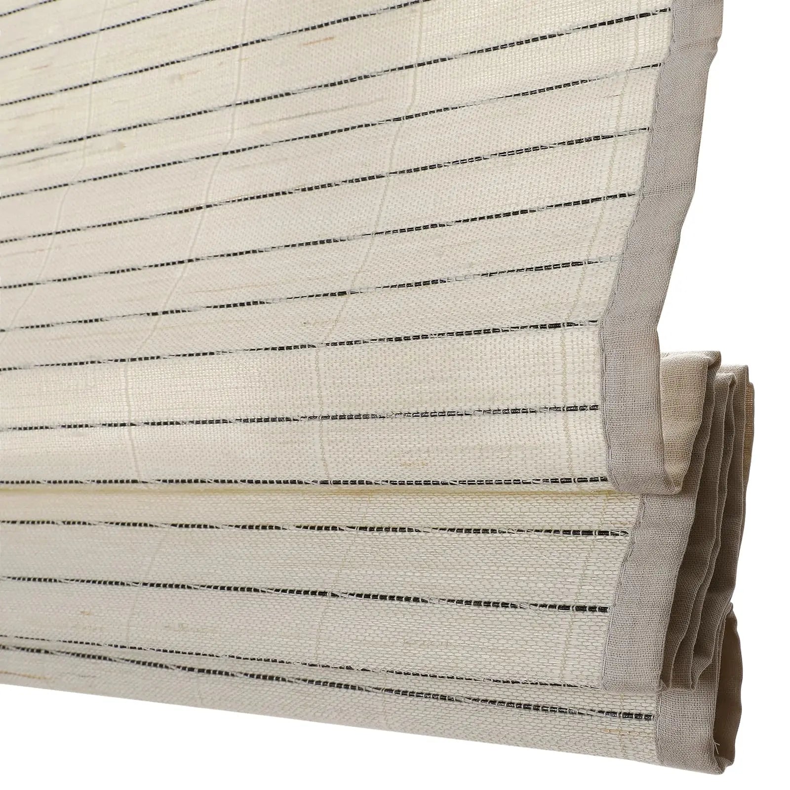 Natural Ramie Bamboo Woven Shade - Beige White