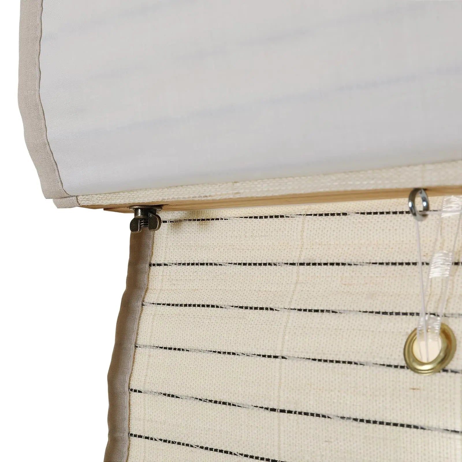 Natural Ramie Bamboo Woven Shade - Beige White