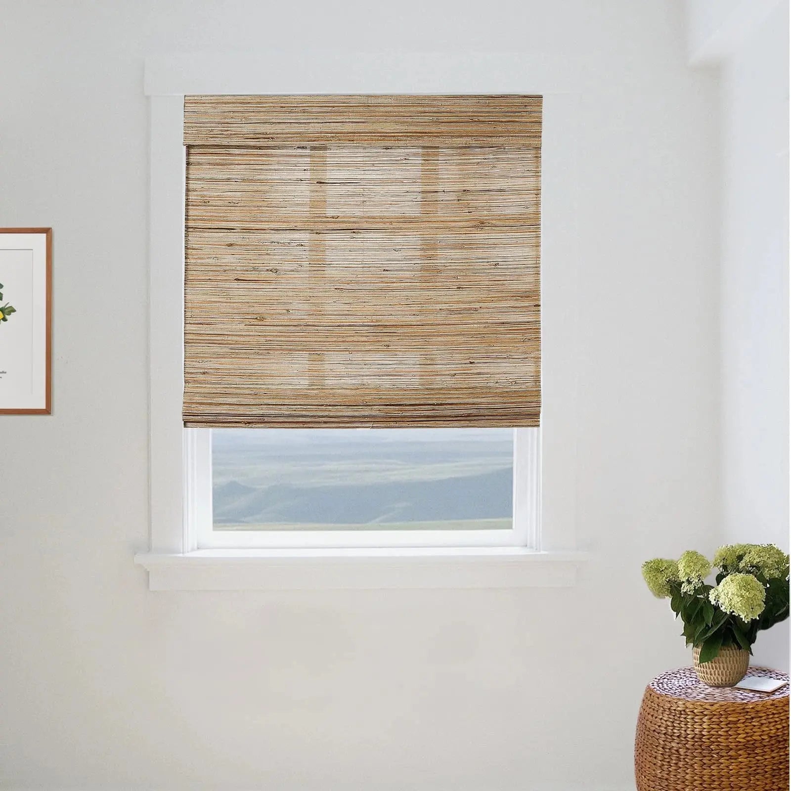 Natural Ramie Bamboo Woven Shade - Honeynut