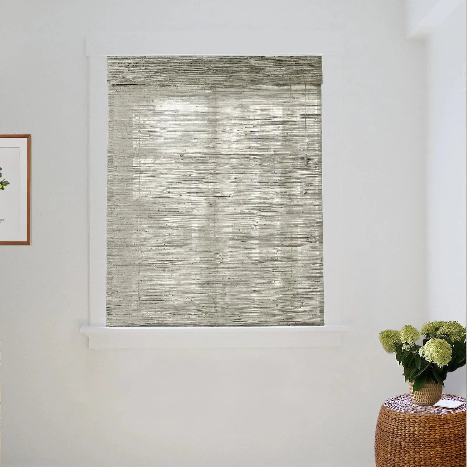 Natural Ramie Bamboo Woven Shade - Sea Glass