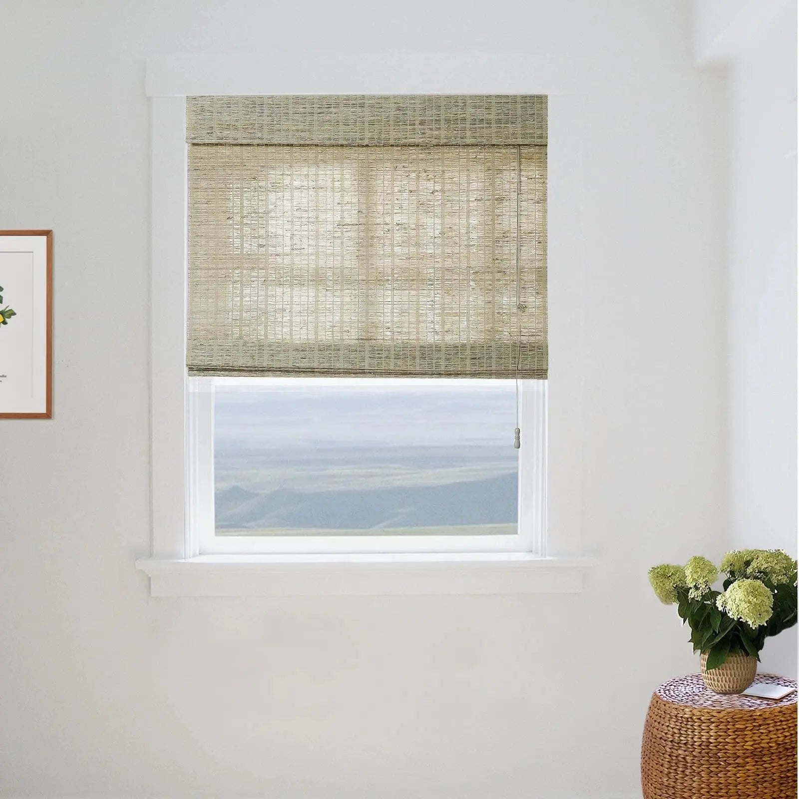 Natural Jute Bamboo Woven Shade - Straw