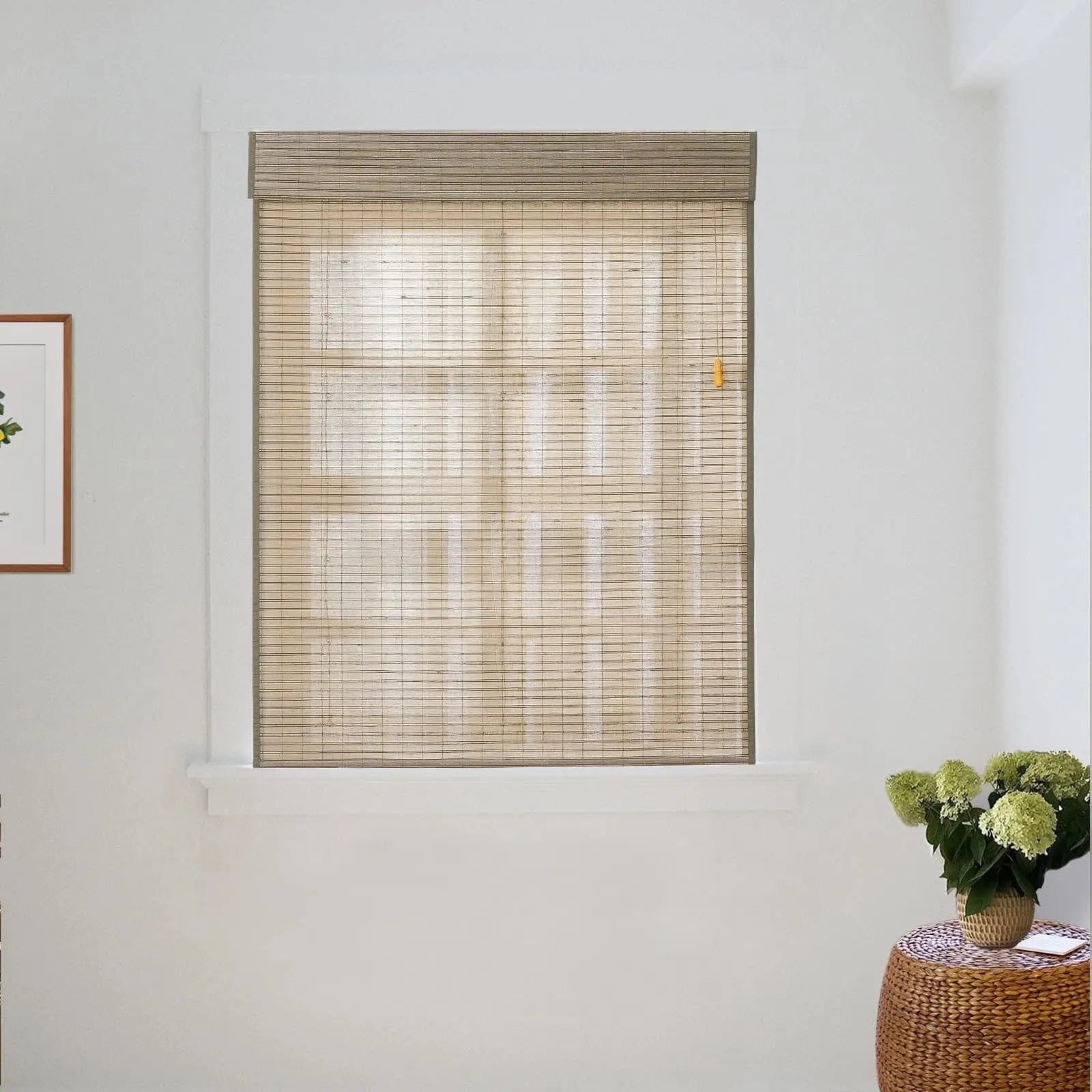 Natural Flax Bamboo Woven Shade - Taupe