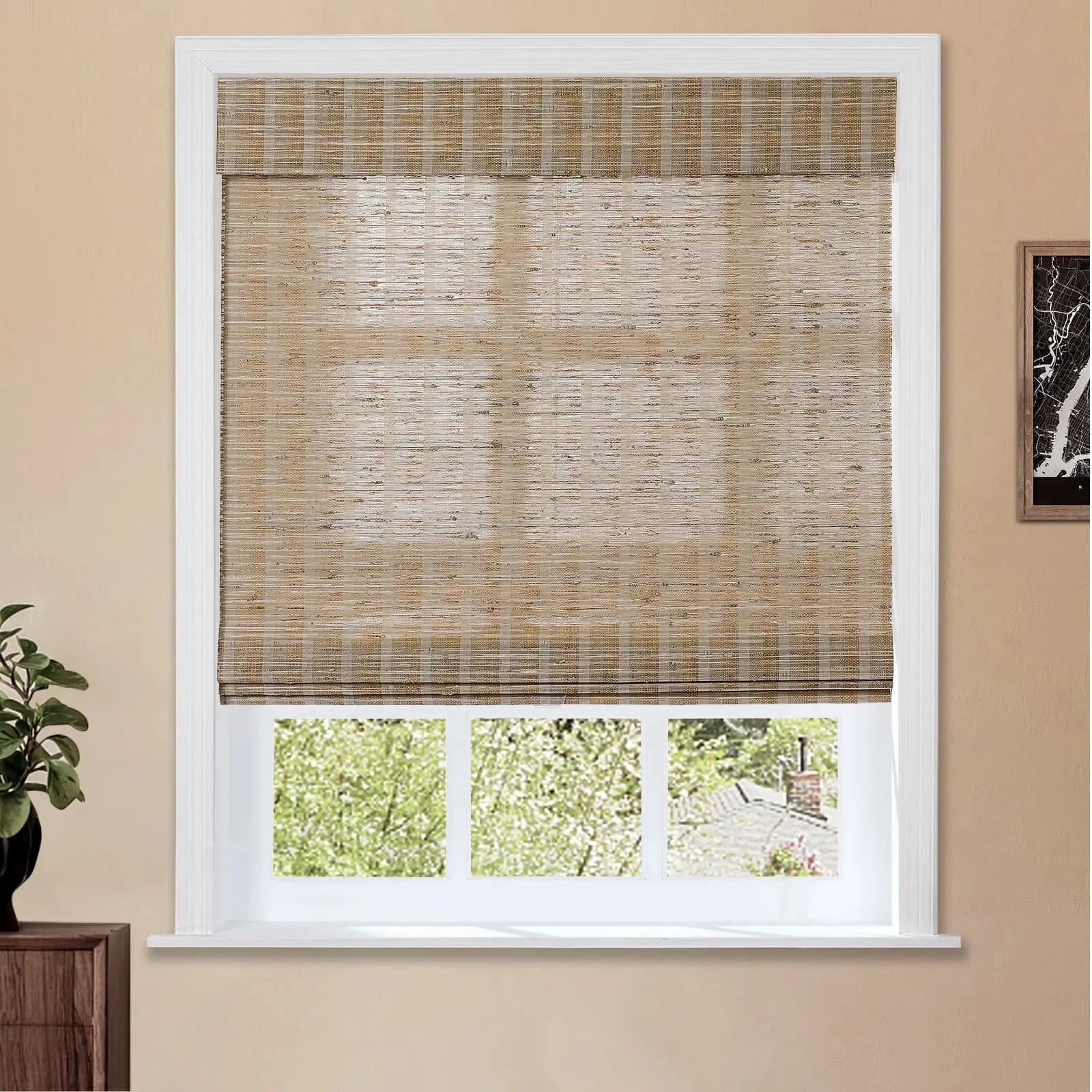 Natural Jute Bamboo Woven Shade - Natural SLIDINGCURTAIN CURTAINS