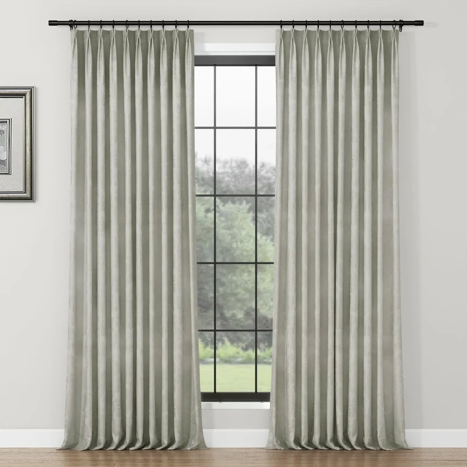 Lydia Plants Jacquard Curtain Pleated SLIDINGCURTAIN