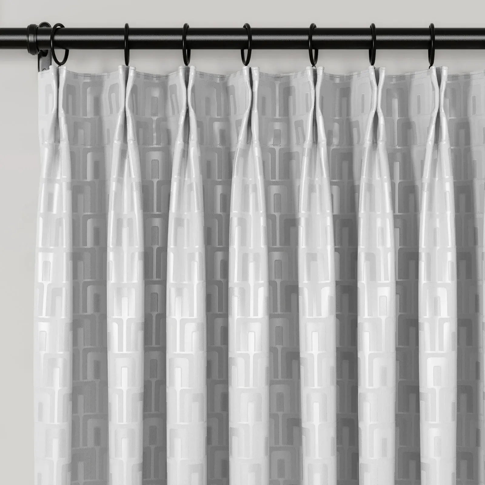 Lydia Arch Jacquard Curtain Pleated SLIDINGCURTAIN